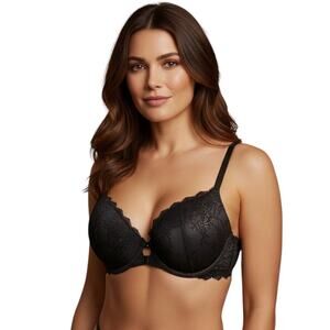 Victoria’s Secret Women's Very Sexy Push Up Bra Black Lace Racerback Size 32D